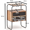 Lumine Acacia / Steen Nachtkastje met 2-Lades