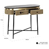 Ironville Goud Sidetable met 2-Lades