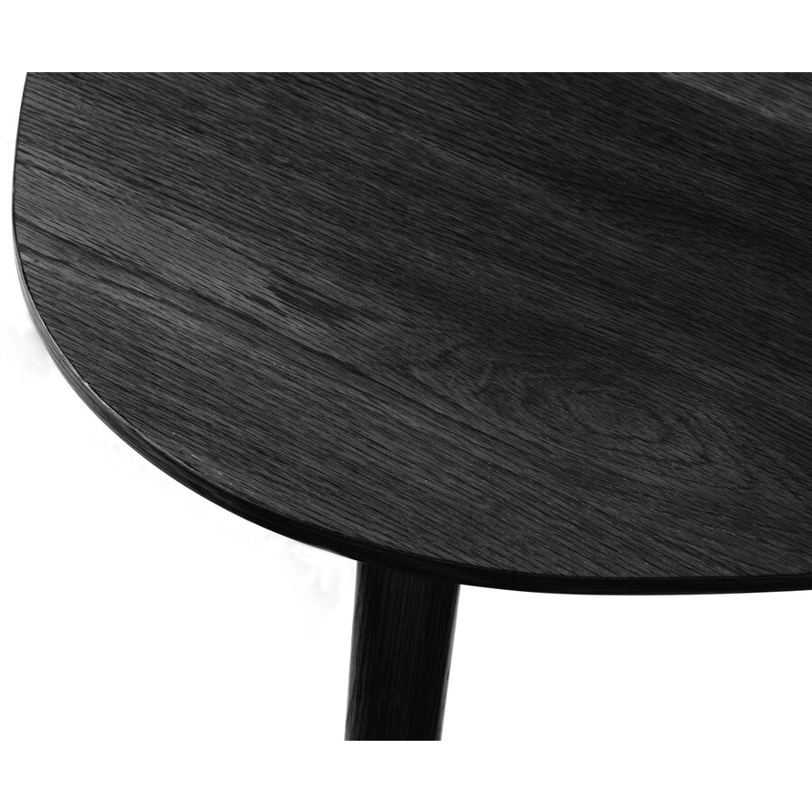 Adda Zwart Eiken Salontafel Set Driehoek