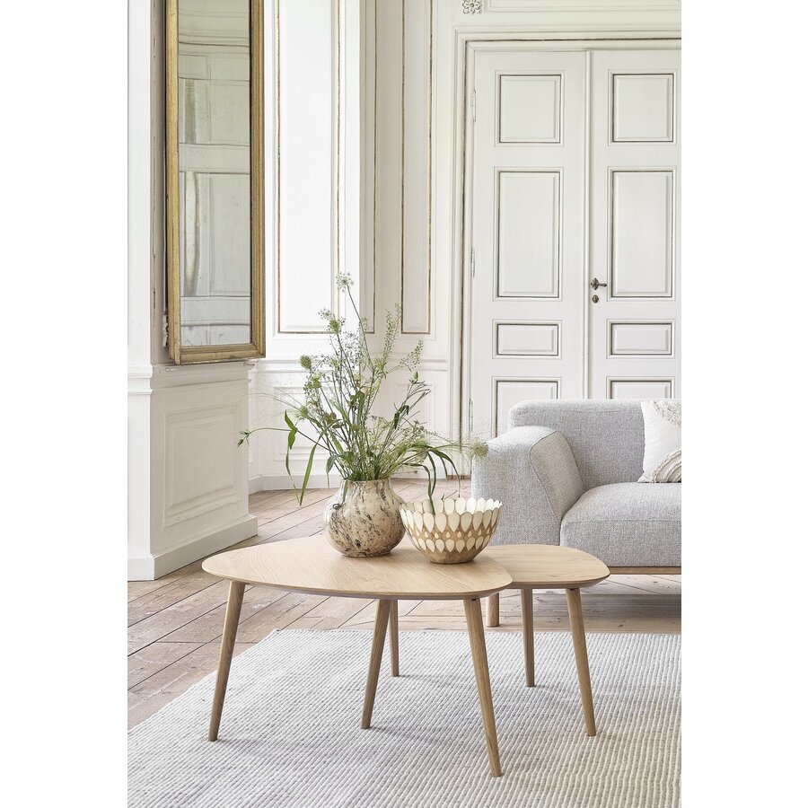 Adda Naturel Eiken Salontafel Set Driehoek