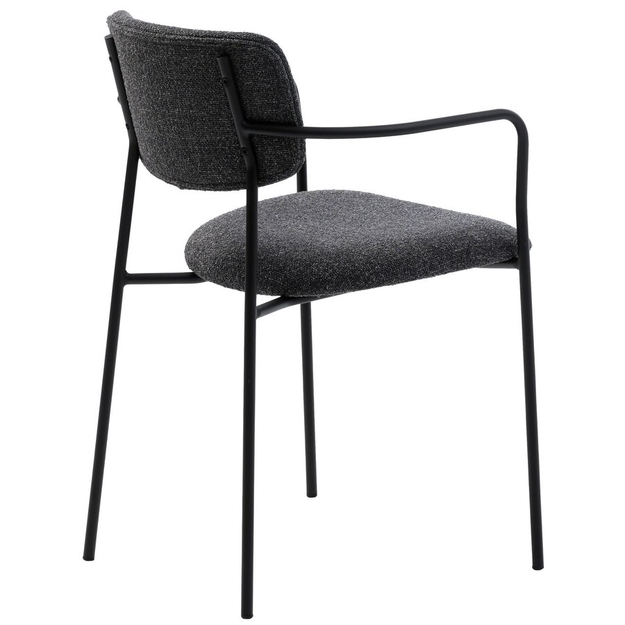 Zama Melange Donkergrijs Eetkamerstoel Zama Melange Donkergrijs Eetkamerstoel