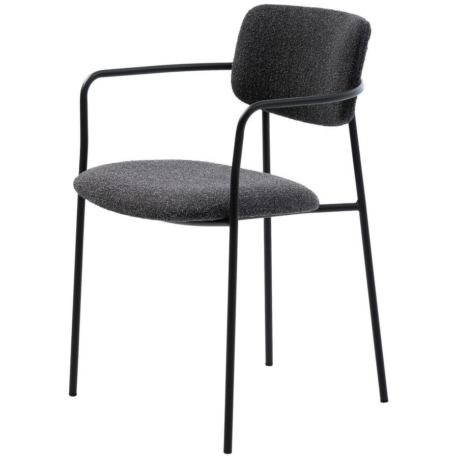 Zama Melange Donkergrijs Eetkamerstoel Zama Melange Donkergrijs Eetkamerstoel