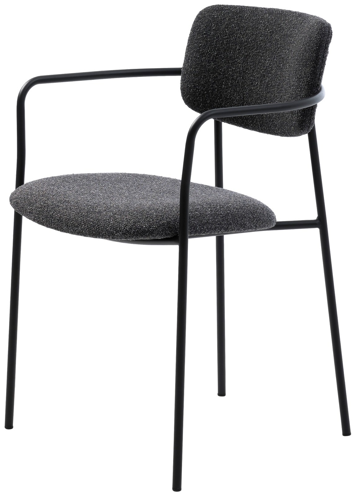 Hygge Interiors Zama Melange Donkergrijs Eetkamerstoel