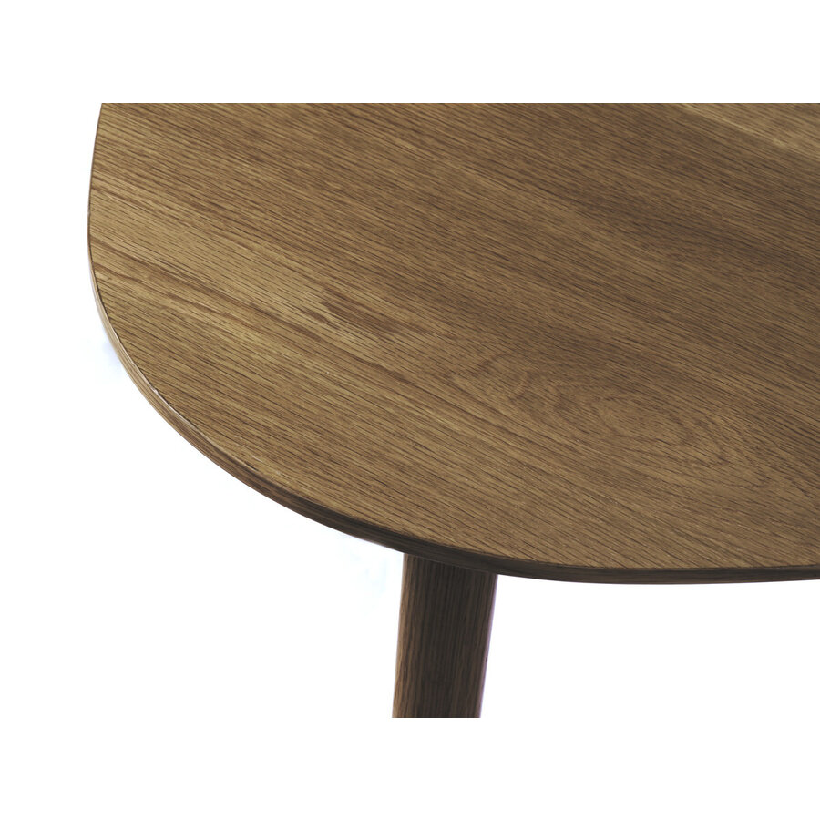 Adda Gerookt Eiken Salontafel Set Rond