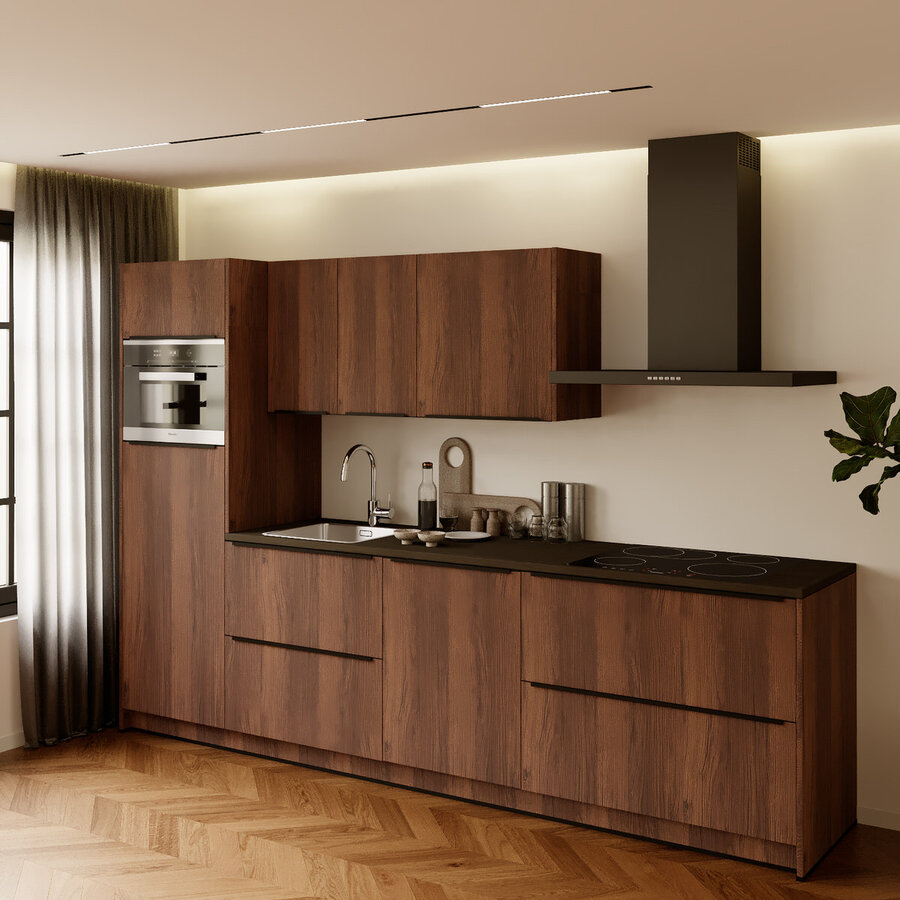 Trentino Salie Rechte Keuken Walnoot Trentino Salie Rechte Keuken Walnoot