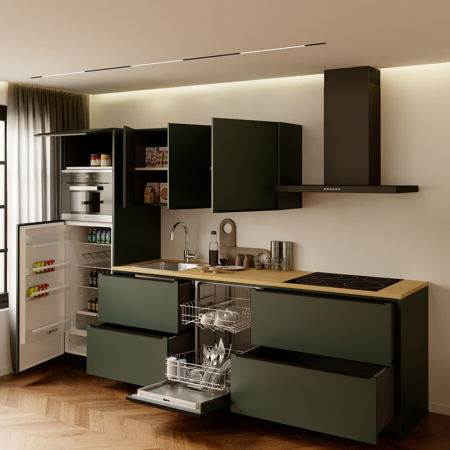 Soft Pro Salie Rechte Keuken Groen Soft Pro Salie Rechte Keuken Groen