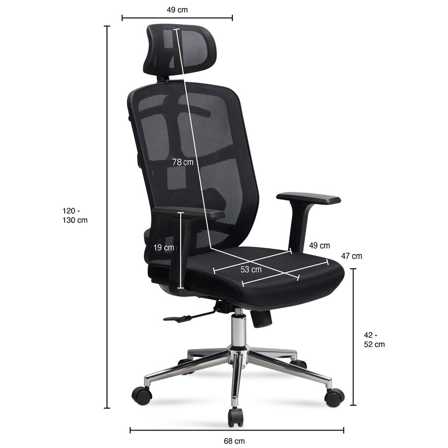 Concur Draaibare Bureaustoel Zwart Concur Draaibare Bureaustoel Zwart