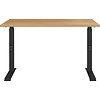 Downey 120 cm Eiken / Zwart Zit Sta Bureautafel