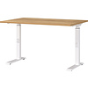 Downey 120 cm Eiken / Wit Zit Sta Bureautafel