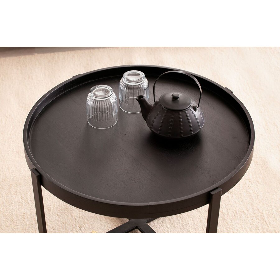 Egal Ronde Salontafel Zwart Mango Egal Ronde Salontafel Zwart Mango