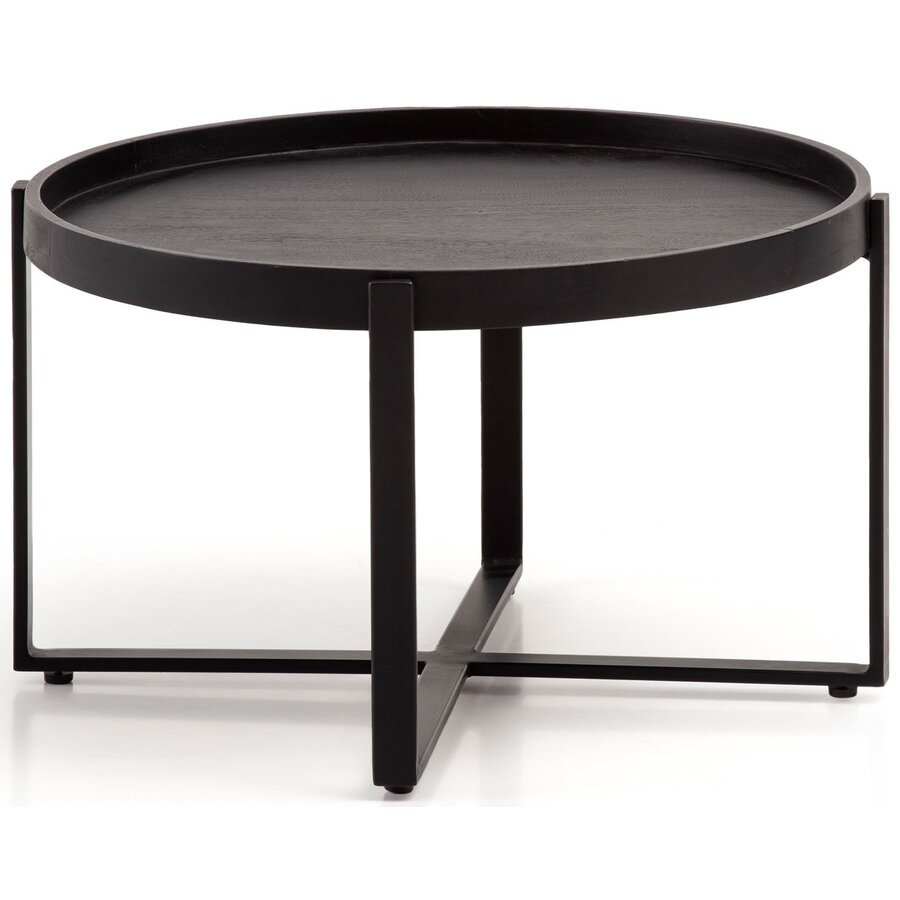 Egal Ronde Salontafel Zwart Mango Egal Ronde Salontafel Zwart Mango