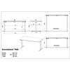 Jet 160 cm Eiken / Wit Elektrische Zit Sta Bureautafel