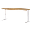 Downey 160 cm Eiken / Wit Zit Sta Bureautafel