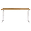 Downey 160 cm Eiken / Wit Zit Sta Bureautafel