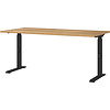 Downey 160 cm Eiken / Zwart Zit Sta Bureautafel