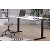 Downey 160 cm Wit / Zwart Zit Sta Bureautafel