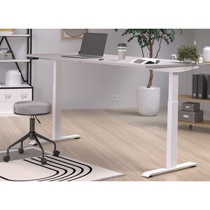 Germania Jet 180 cm Cashmere / Wit Elektrische Zit Sta Bureautafel