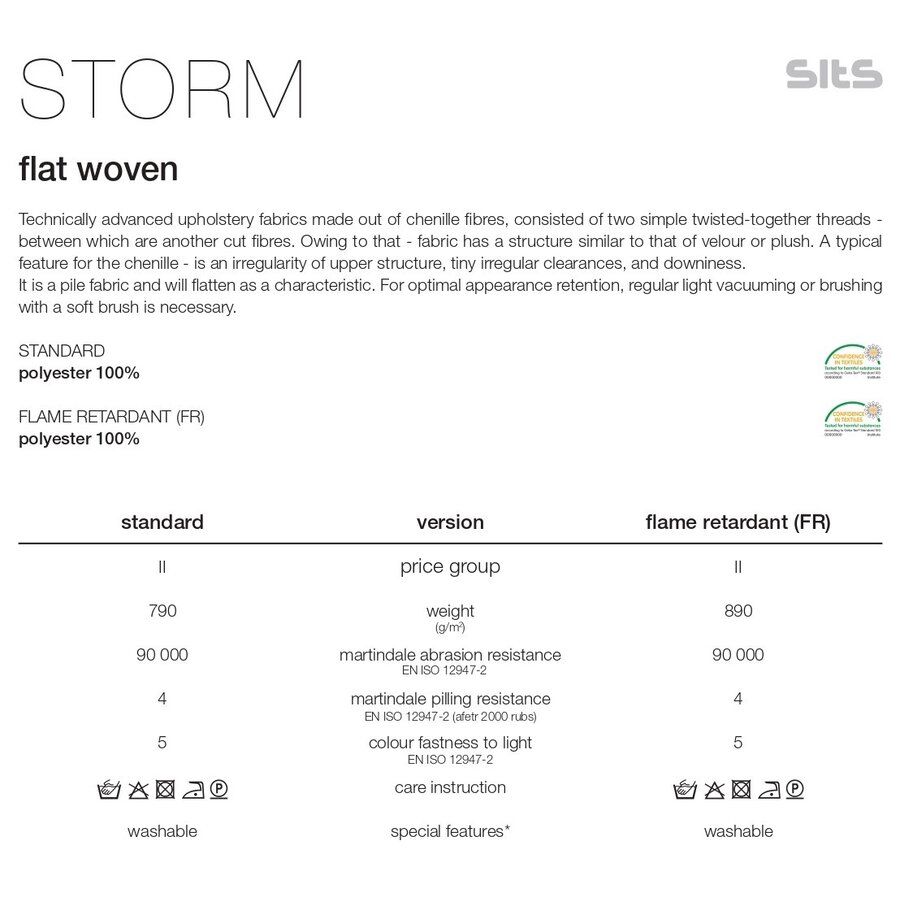 Sits Storm Donkergrijs Stof Sits Storm Donkergrijs Stof