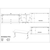 Downey 180 cm Grafiet / Wit Zit Sta Bureautafel