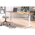 Germania Downey 180 cm Eiken / Wit Zit Sta Bureautafel Germania Downey 180 cm Eiken / Wit Zit Sta Bureautafel