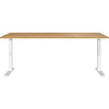 Downey 180 cm Eiken / Wit Zit Sta Bureautafel Downey 180 cm Eiken / Wit Zit Sta Bureautafel