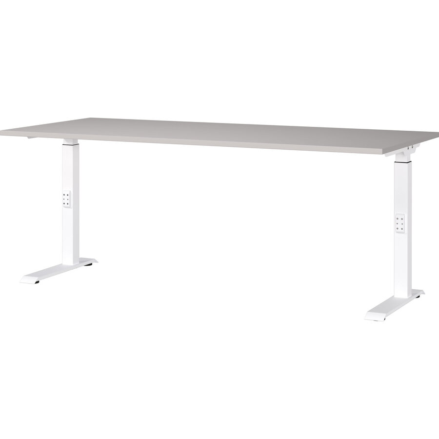 Downey 180 cm Cashmere / Wit Zit Sta Bureautafel Downey 180 cm Cashmere / Wit Zit Sta Bureautafel