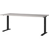 Downey 180 cm Cashmere / Zwart Zit Sta Bureautafel