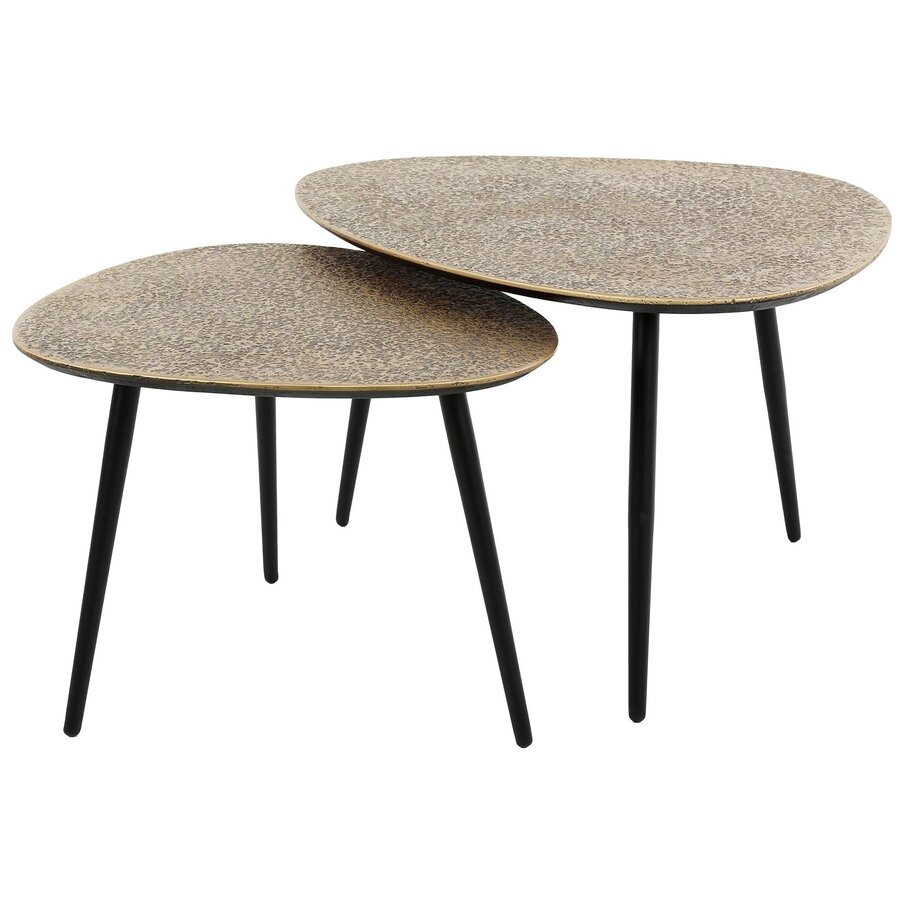 Chezelle Driehoekig Salontafel Set van 2 Brons Chezelle Driehoekig Salontafel Set van 2 Brons