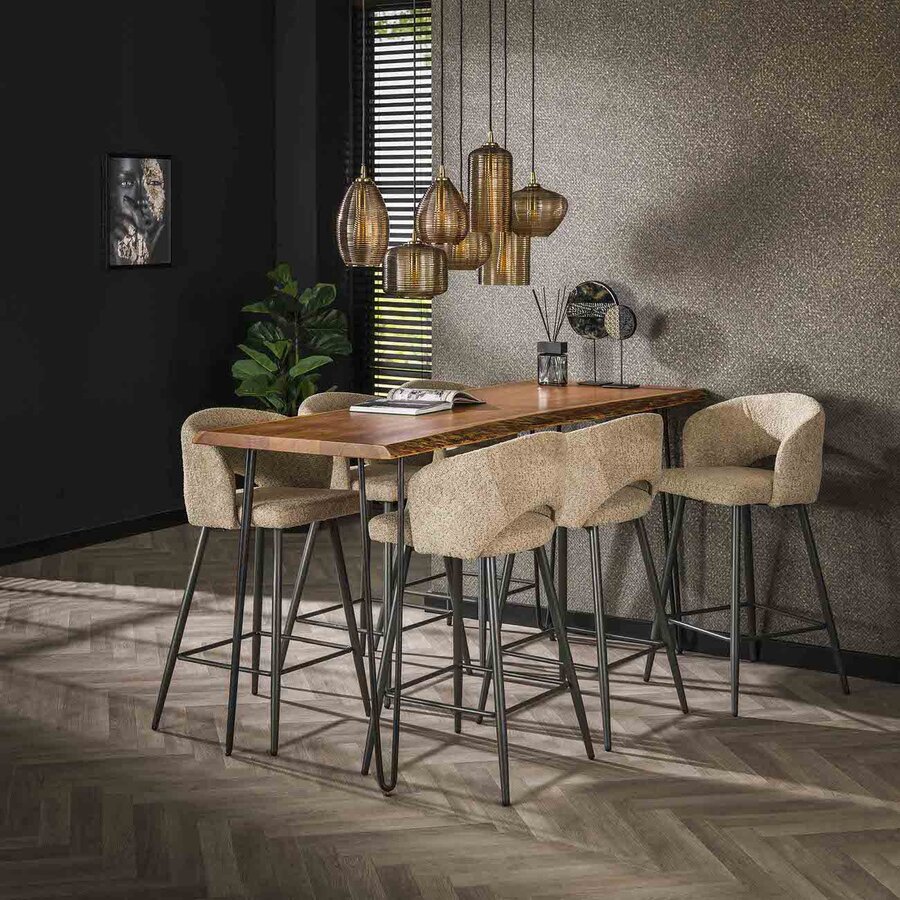 Salon Zand Bouclé Barstoel