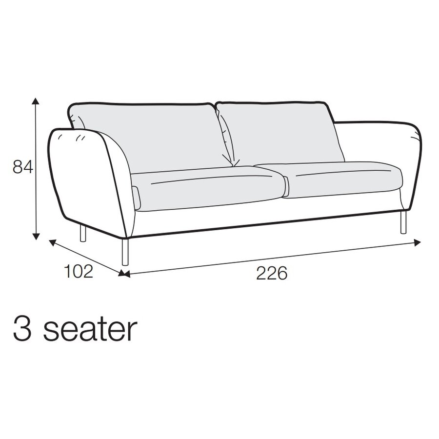 Emma Storm Polyester 3-zits Bank