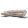 Emma Chenille 2-Zits Bank + Chaise Longue Links