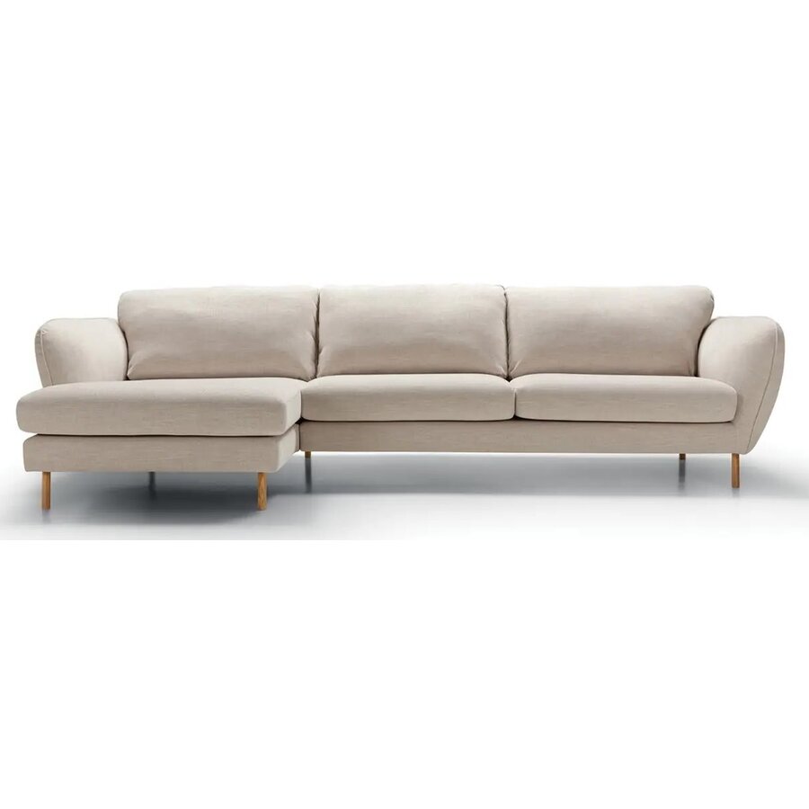 Emma Chenille 2-Zits Bank + Chaise Longue Links Emma Chenille 2-Zits Bank + Chaise Longue Links