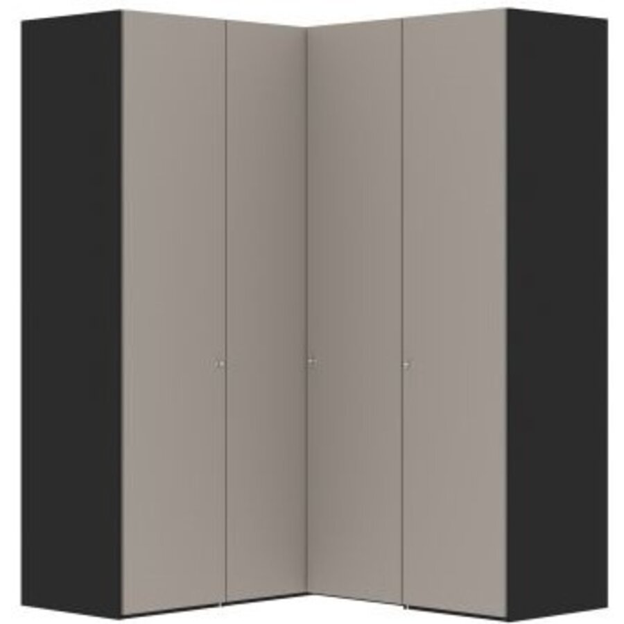 Nougat 90° Hoek Kledingkast 4 Deurs Nougat 90° Hoek Kledingkast 4 Deurs