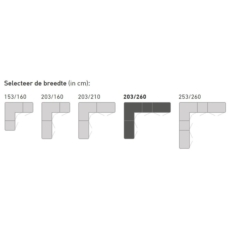 Nougat 90° Hoek Kledingkast 7 Deurs Nougat 90° Hoek Kledingkast 7 Deurs