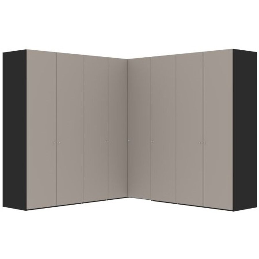 Nougat 90° Hoek Kledingkast 8 Deurs Nougat 90° Hoek Kledingkast 8 Deurs