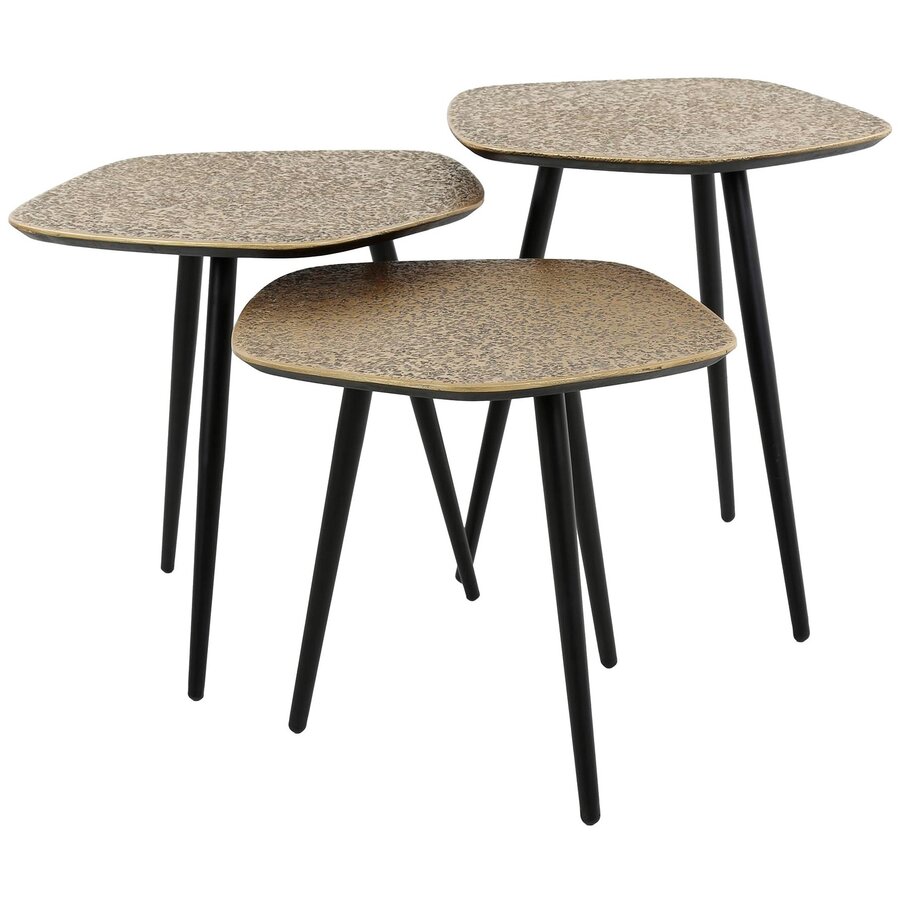 Chezelle Organische Salontafel Set van 3 Brons Chezelle Organische Salontafel Set van 3 Brons