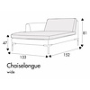 Elton Chaiselongue 133 x 152 cm Rechts/Links