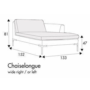 Elton Chaiselongue 133 x 152 cm Rechts/Links