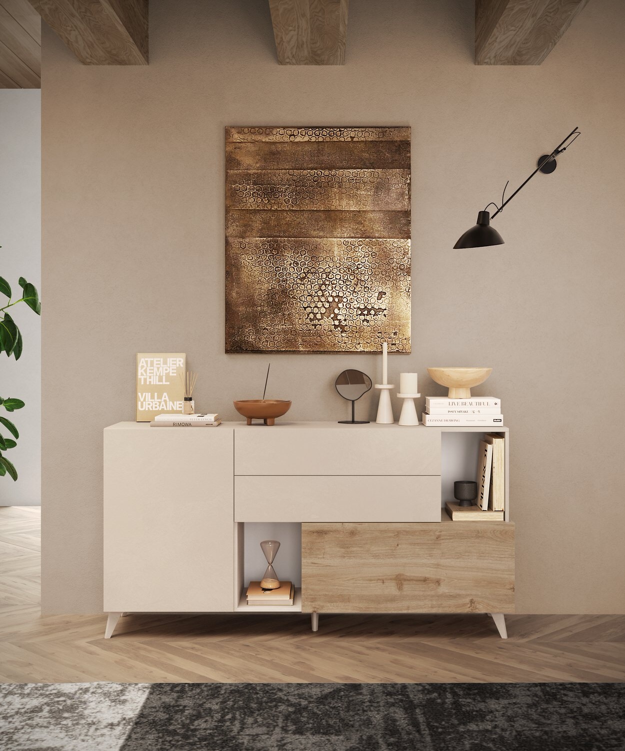 Benvenuto Design Monaco Cashmere / Kadiz Eiken Dressoir 180 cm