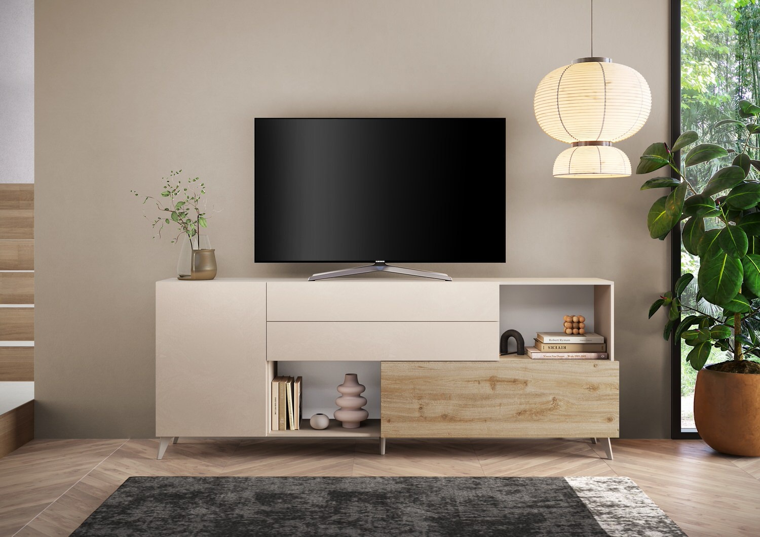 Benvenuto Design Monaco Cashmere / Kadiz Eiken Dressoir 240 cm