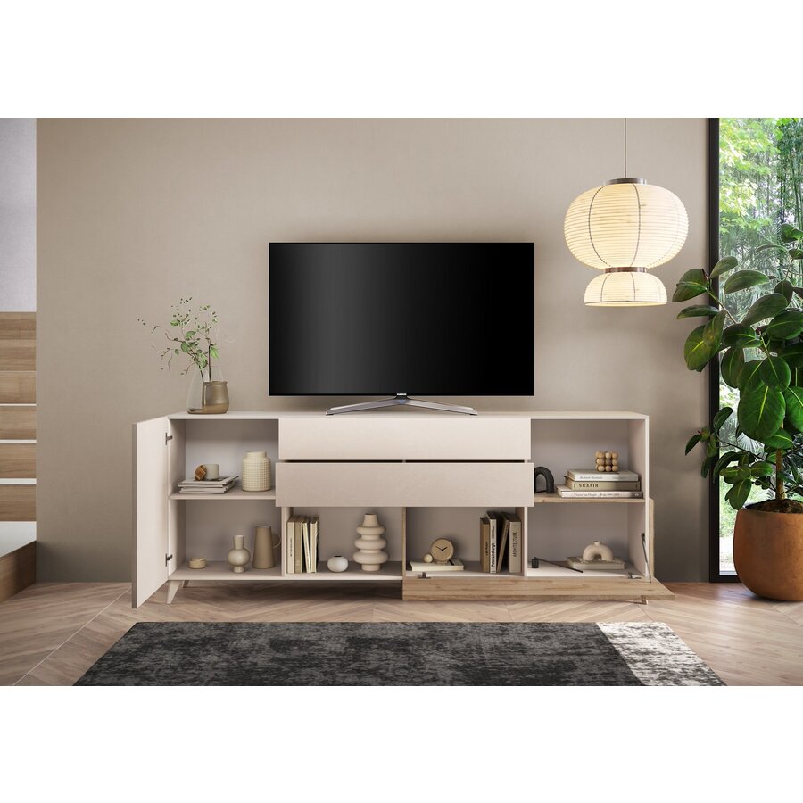 Monaco Cashmere / Kadiz Eiken Dressoir 240 cm