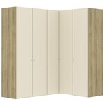 Jutzler Cozy White Glas 90° Hoek Kledingkast 5 Deuren Jutzler Cozy White Glas 90° Hoek Kledingkast 5 Deuren
