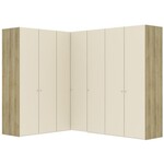 Jutzler Cozy White Glas 90° Hoek Kledingkast 7 Deuren Jutzler Cozy White Glas 90° Hoek Kledingkast 7 Deuren