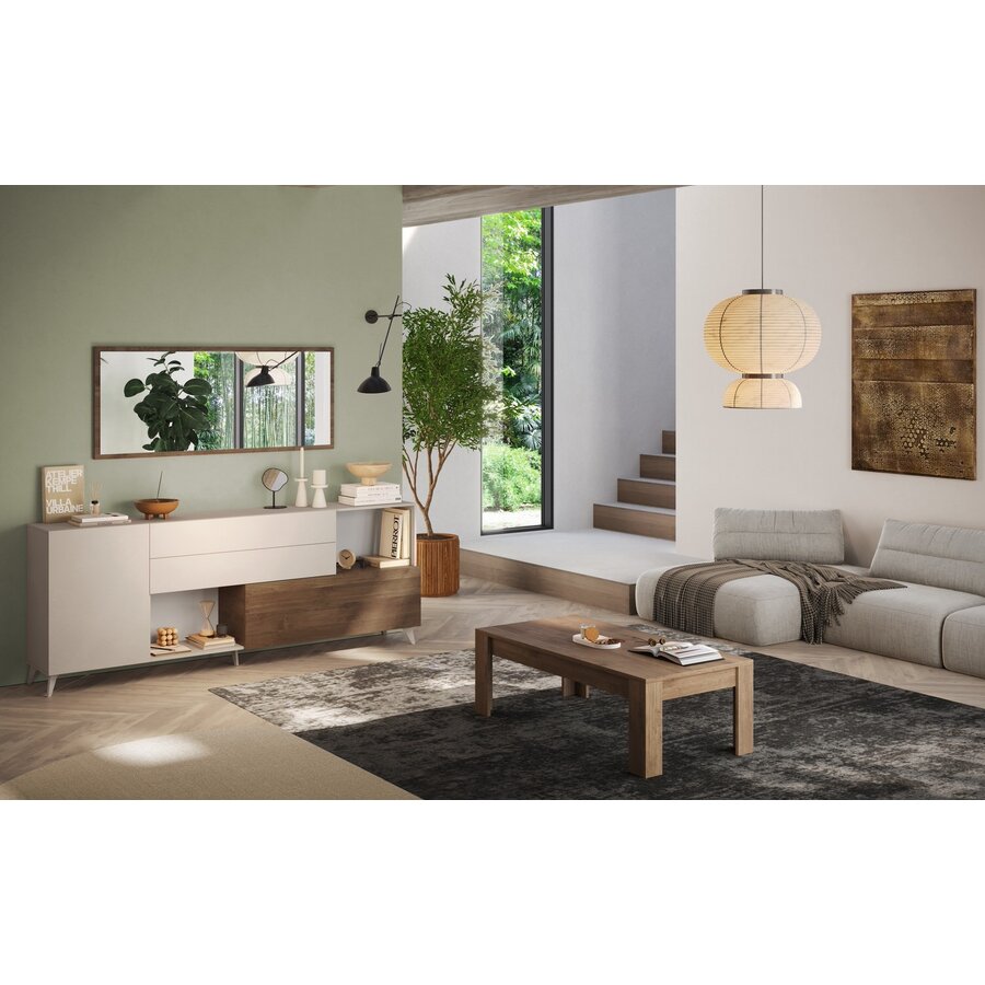 Monaco Cashmere / Mercure Eiken Dressoir 240 cm Monaco Cashmere / Mercure Eiken Dressoir 240 cm