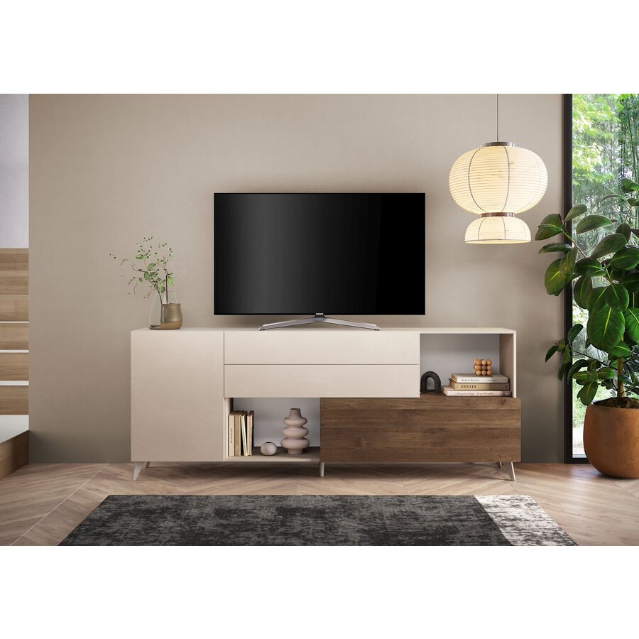 Monaco Cashmere / Mercure Eiken Dressoir 240 cm Monaco Cashmere / Mercure Eiken Dressoir 240 cm