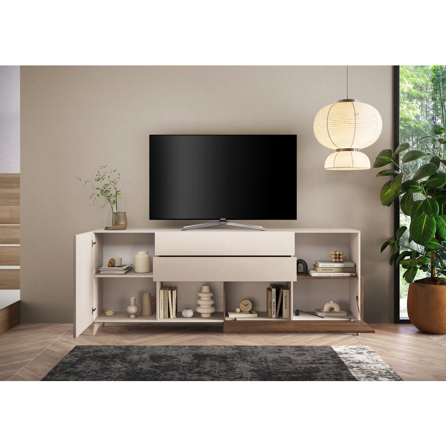 Monaco Cashmere / Mercure Eiken Dressoir 240 cm Monaco Cashmere / Mercure Eiken Dressoir 240 cm