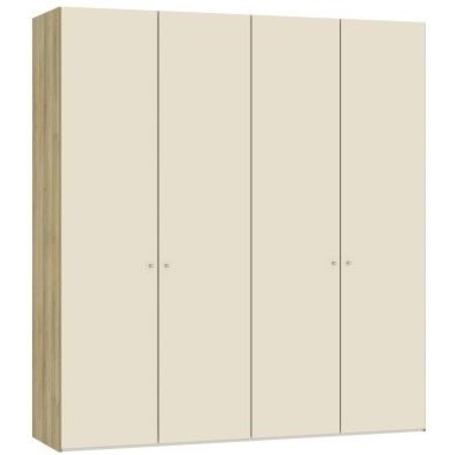 Cozy White Glas Draaideurkast 4 deuren