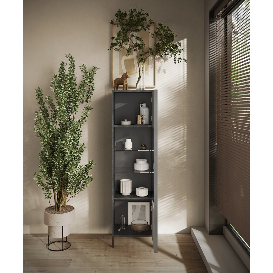 Everest Piombo / Gesso / Ardesia Vitrinekast Everest Piombo / Gesso / Ardesia Vitrinekast