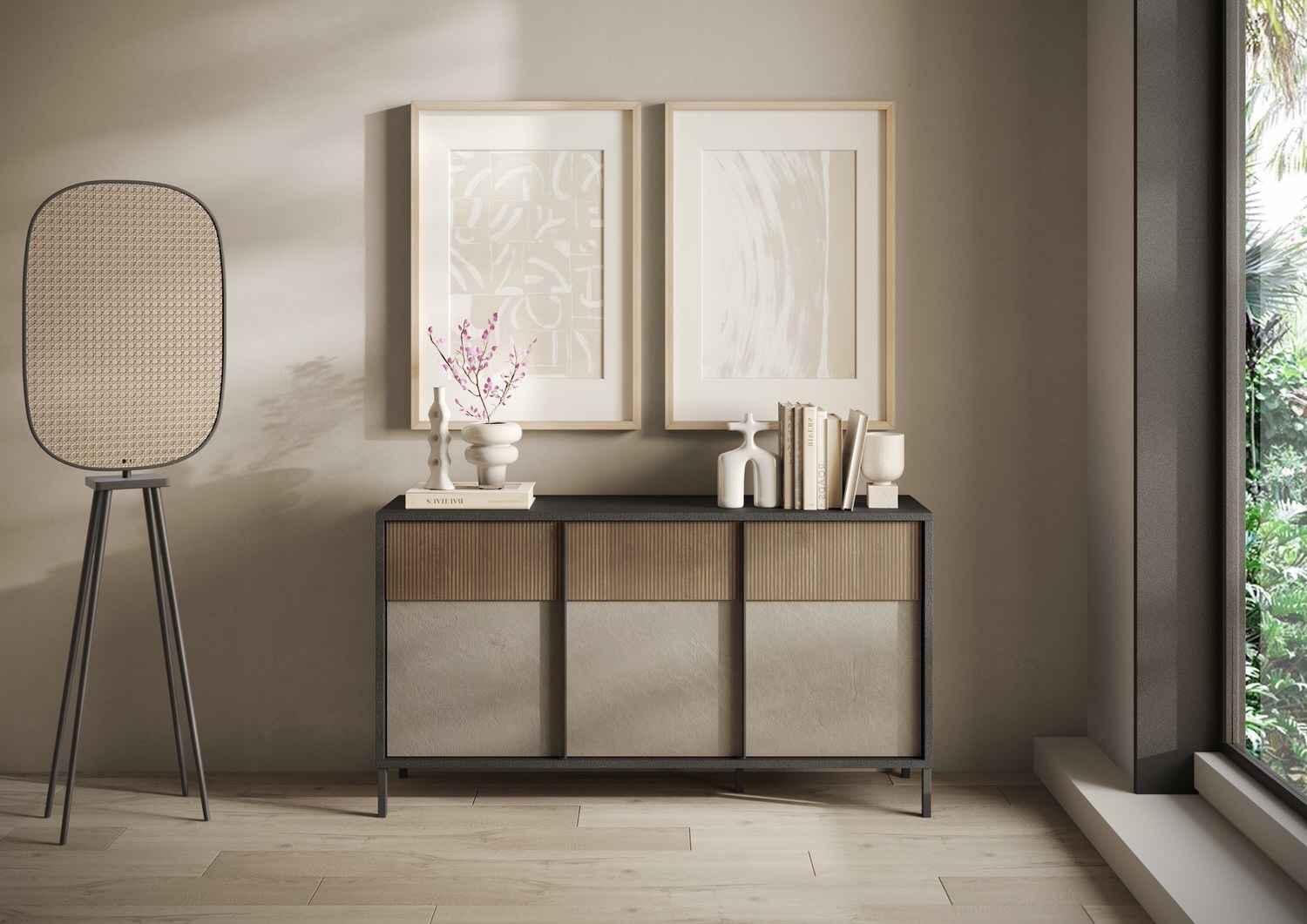 Benvenuto Design Everest Lava/Argilla/Mercure Dressoir 3-Deuren