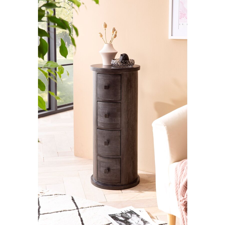 Talia Zwart Mango Ladekast 85 cm Talia Zwart Mango Ladekast 85 cm